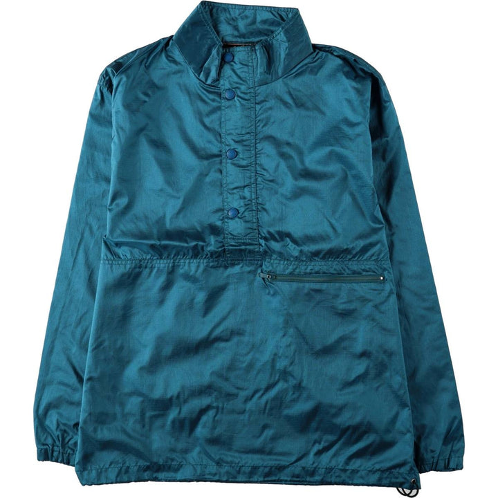 80s-90'S Eddie Bauer Anorak Parka (Black Tag) - Men's Size M (approx.) Nylon Emerald green Vintage Second Hand
