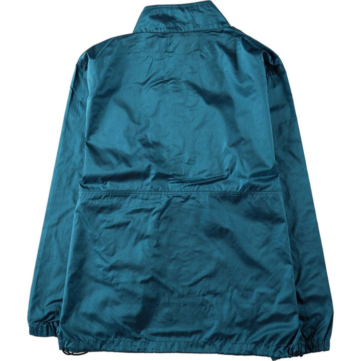 80s-90'S Eddie Bauer Anorak Parka (Black Tag) - Men's Size M (approx.) Nylon Emerald green Vintage Second Hand