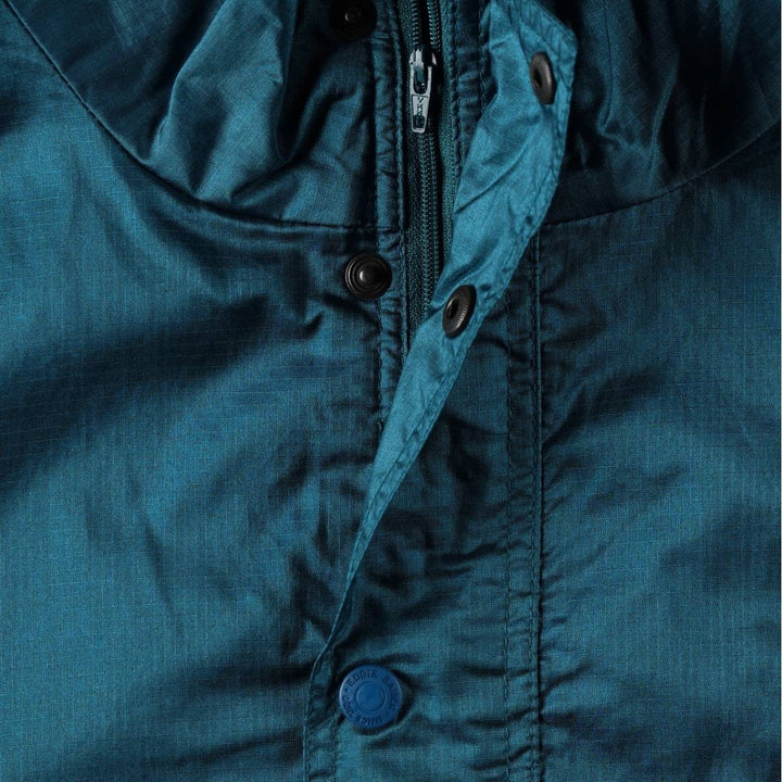 80s-90'S Eddie Bauer Anorak Parka (Black Tag) - Men's Size M (approx.) Nylon Emerald green Vintage Second Hand
