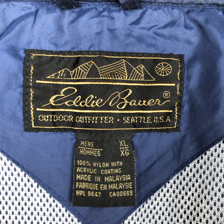 80s-90'S Eddie Bauer Black Tag Mountain Jacket Shell Jacket Men's XL (approx.) Nylon navy blue type Vintage Second Hand