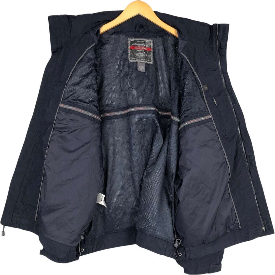 Eddie Bauer WEATHEREDGE Mountain Jacket Shell Jacket Men's XL equivalent polyester navy blue type Vintage Second Hand