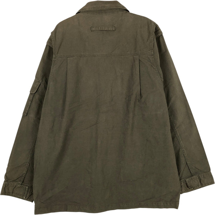 2000'S Woolrich fishing jacket, men's size L (approx.) cotton Khaki type Vintage Second Hand