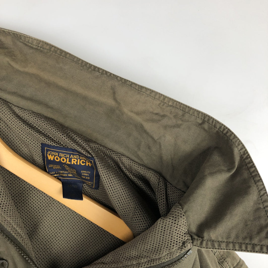 2000'S Woolrich fishing jacket, men's size L (approx.) cotton Khaki type Vintage Second Hand