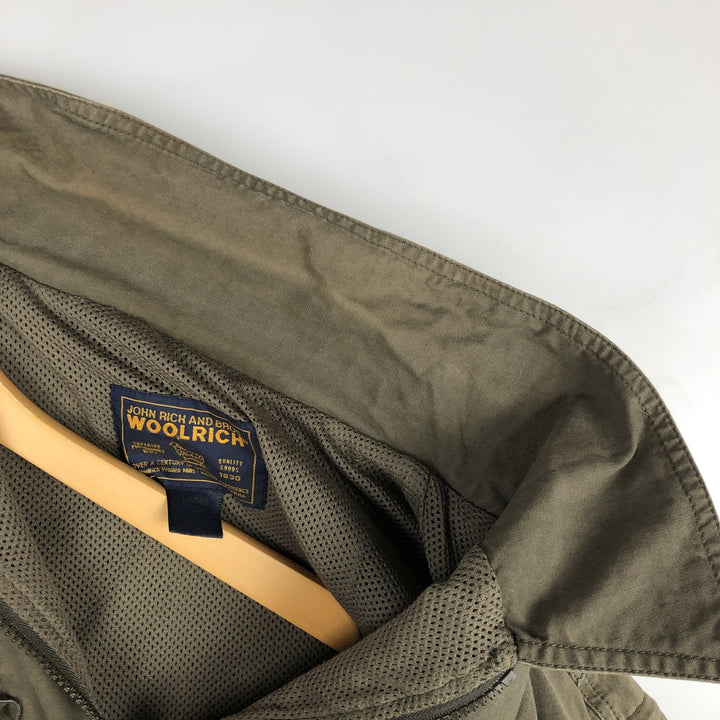 2000'S Woolrich fishing jacket, men's size L (approx.) cotton Khaki type Vintage Second Hand