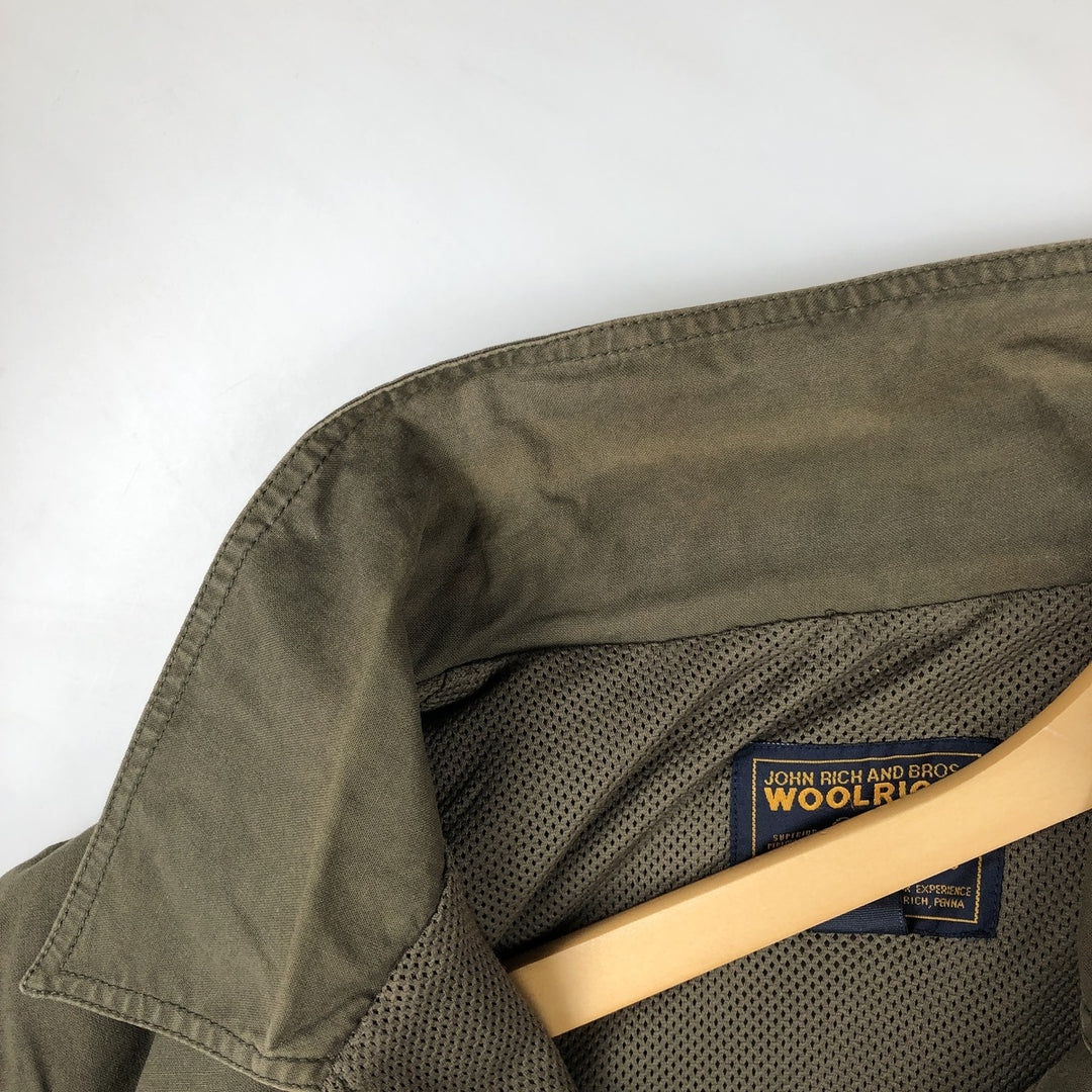 2000'S Woolrich fishing jacket, men's size L (approx.) cotton Khaki type Vintage Second Hand
