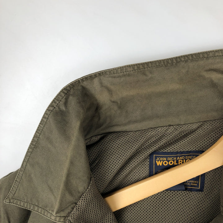 2000'S Woolrich fishing jacket, men's size L (approx.) cotton Khaki type Vintage Second Hand