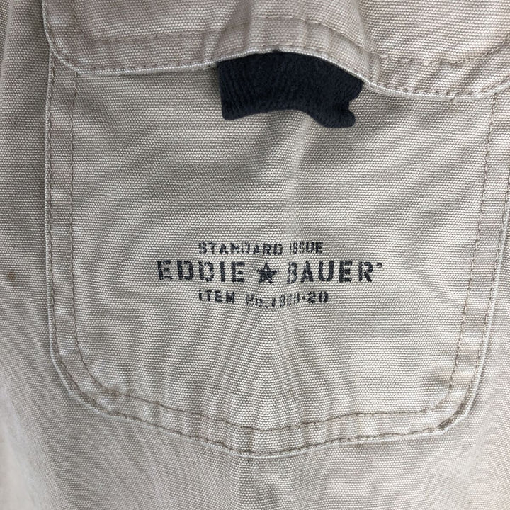 Eddie Bauer LEGEND Hooded Half-Zip Fishing Jacket, Men's Size L (approx.) cotton Beige type Vintage Second Hand