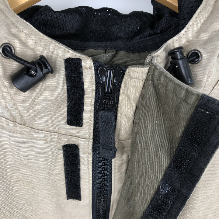 Eddie Bauer LEGEND Hooded Half-Zip Fishing Jacket, Men's Size L (approx.) cotton Beige type Vintage Second Hand