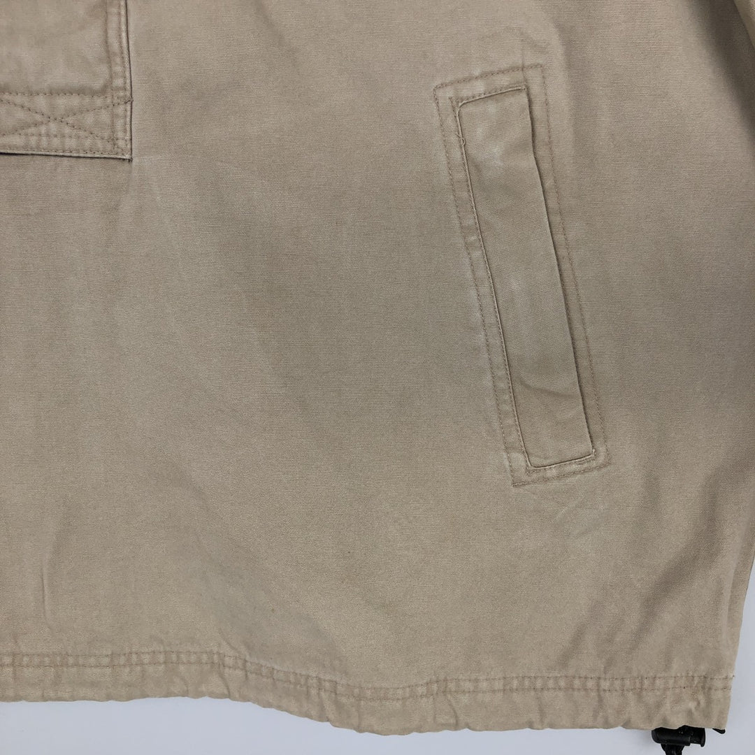 Eddie Bauer LEGEND Hooded Half-Zip Fishing Jacket, Men's Size L (approx.) cotton Beige type Vintage Second Hand
