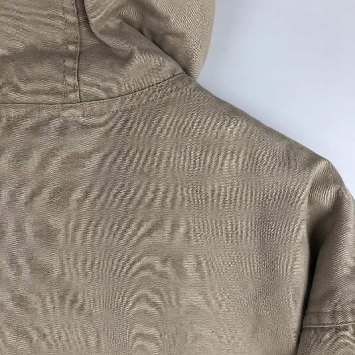 Eddie Bauer LEGEND Hooded Half-Zip Fishing Jacket, Men's Size L (approx.) cotton Beige type Vintage Second Hand