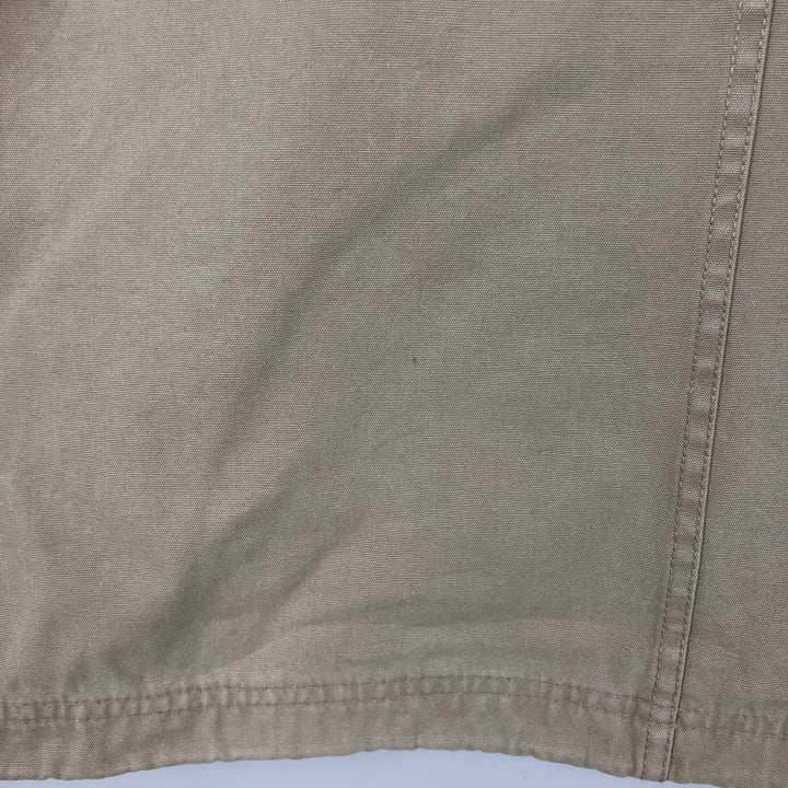 Eddie Bauer LEGEND Hooded Half-Zip Fishing Jacket, Men's Size L (approx.) cotton Beige type Vintage Second Hand