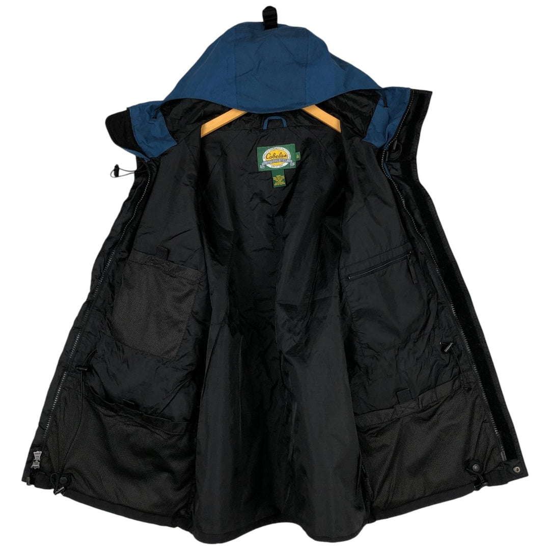 1990'S Cabelas Mountain Parka Shell Jacket, Men's Size L (approx.) Nylon blue type Vintage Second Hand