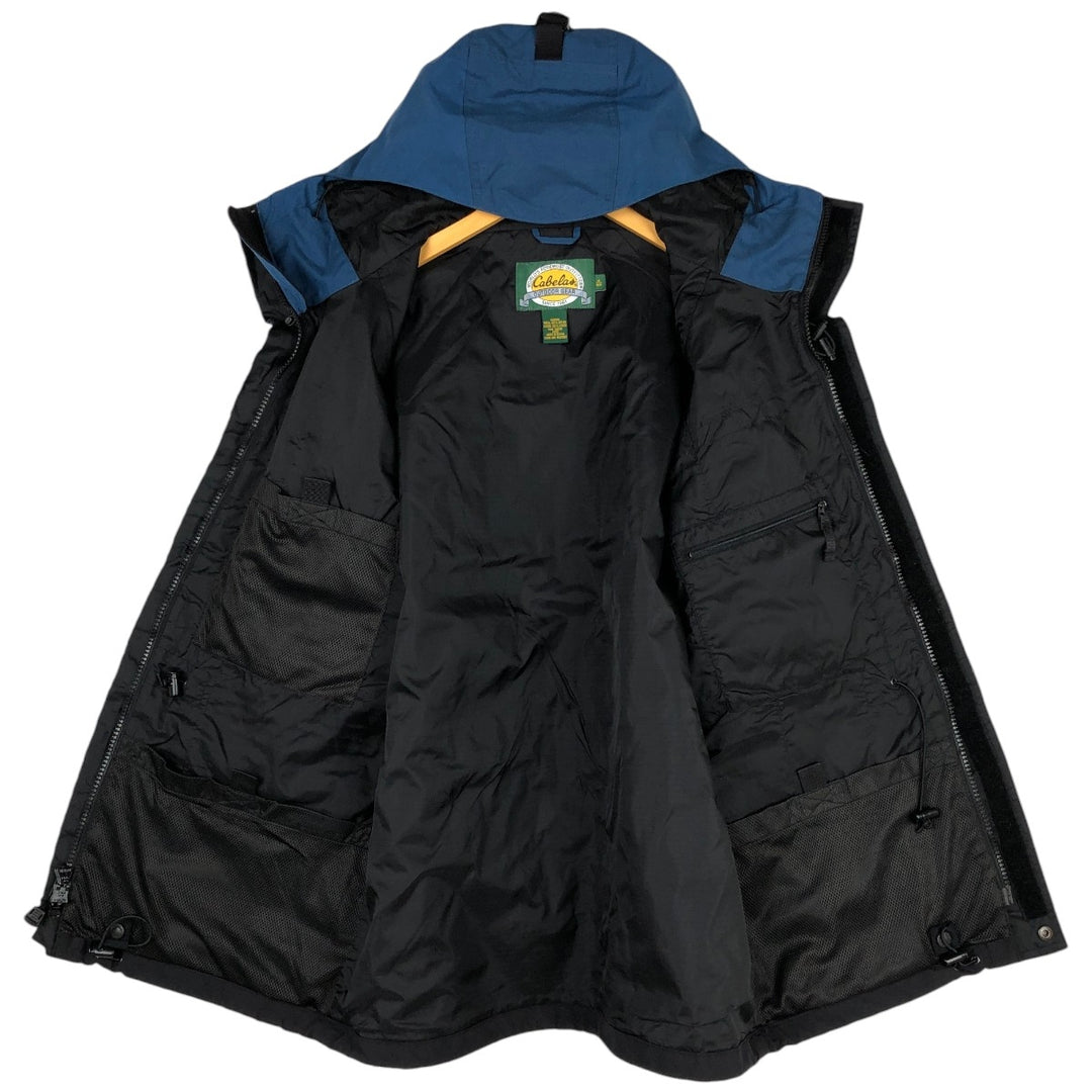 1990'S Cabelas Mountain Parka Shell Jacket (Men's Size M) Nylon blue type Vintage Second Hand