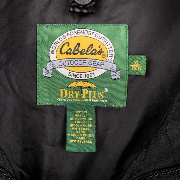 90s-00'S Cabelas DRY-PLUS Ripstop Two-Tone Mountain Parka Shell Jacket (Men's XL equivalent) Nylon navy blue type Vintage Second Hand