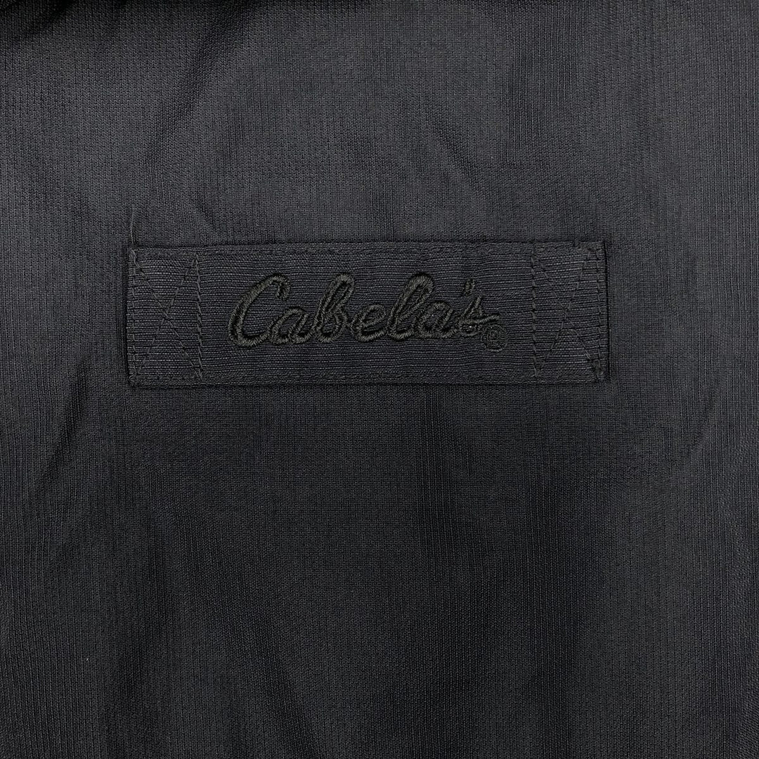 90s-00'S Cabelas DRY-PLUS Ripstop Two-Tone Mountain Parka Shell Jacket (Men's XL equivalent) Nylon navy blue type Vintage Second Hand