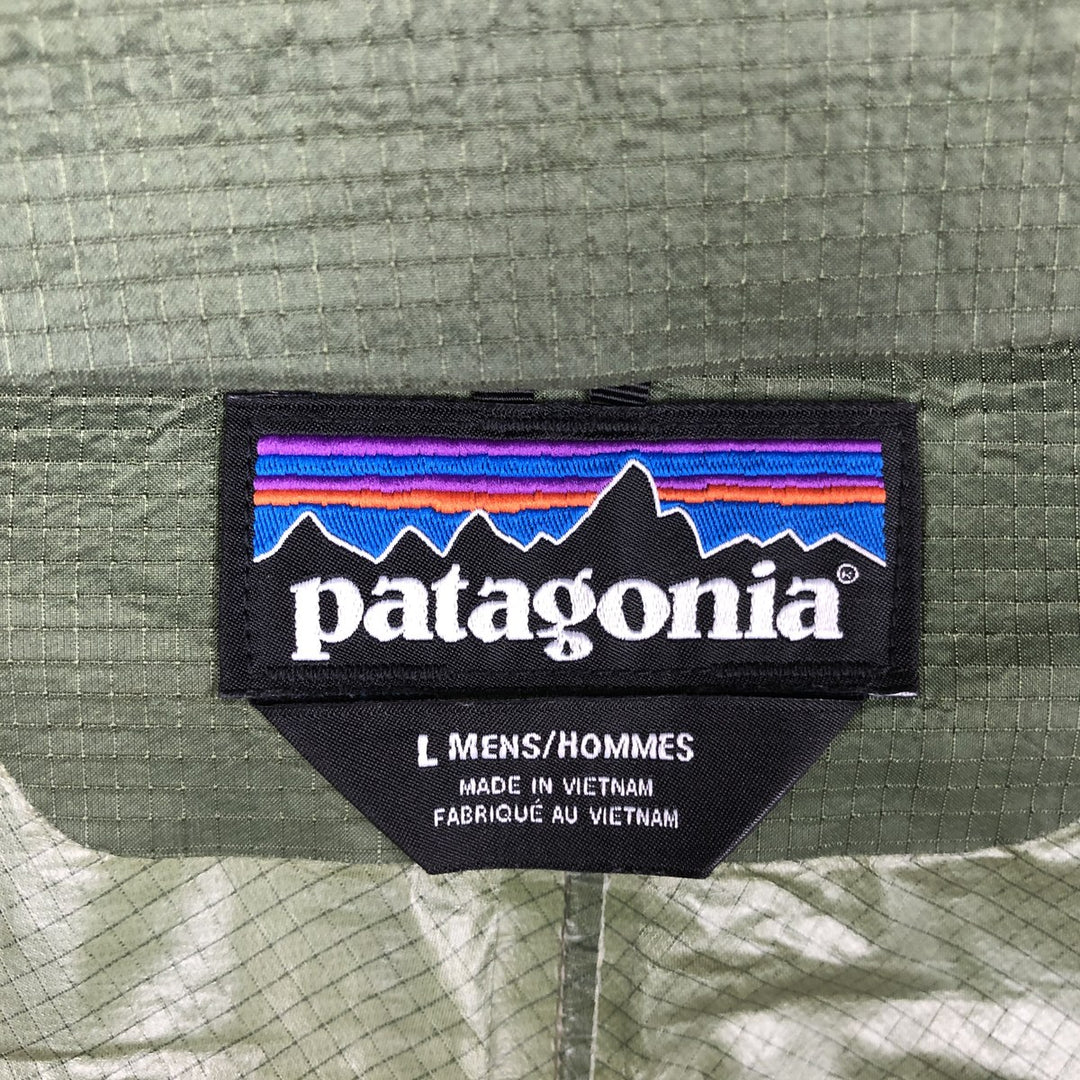 Patagonia 85191SP17 Alpine Houdini Jacket Mountain Parka Shell Jacket Men's Size L Nylon Khaki type Vintage Second Hand