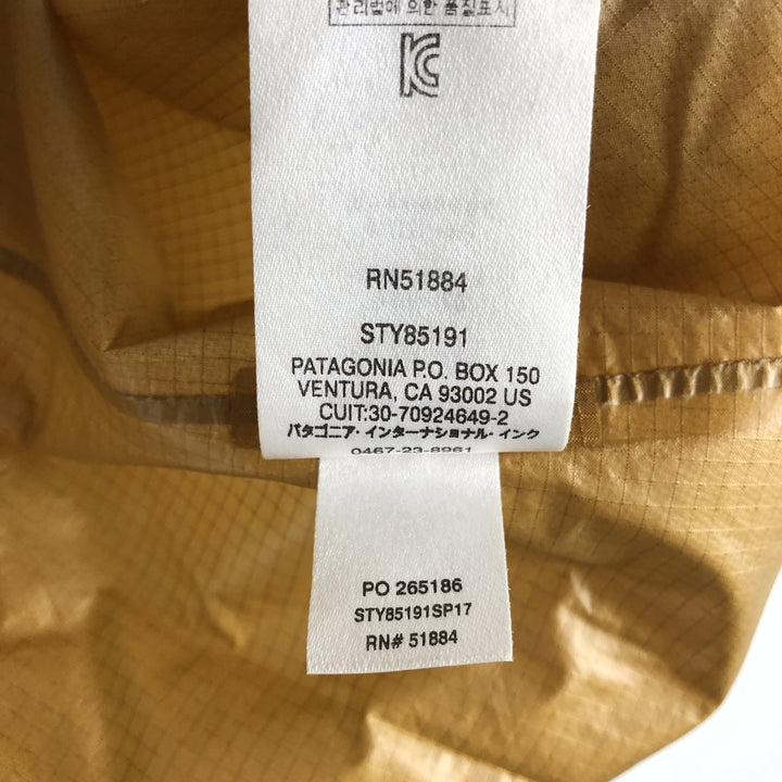Patagonia 85191SP17 Alpine Houdini Jacket Mountain Parka Shell Jacket Men's Size L Nylon Khaki type Vintage Second Hand