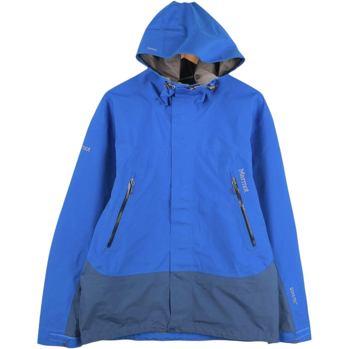 Marmot GORE-TEX Two-Tone Mountain Parka Shell Jacket (Men's Size L) polyester blue type Vintage Second Hand