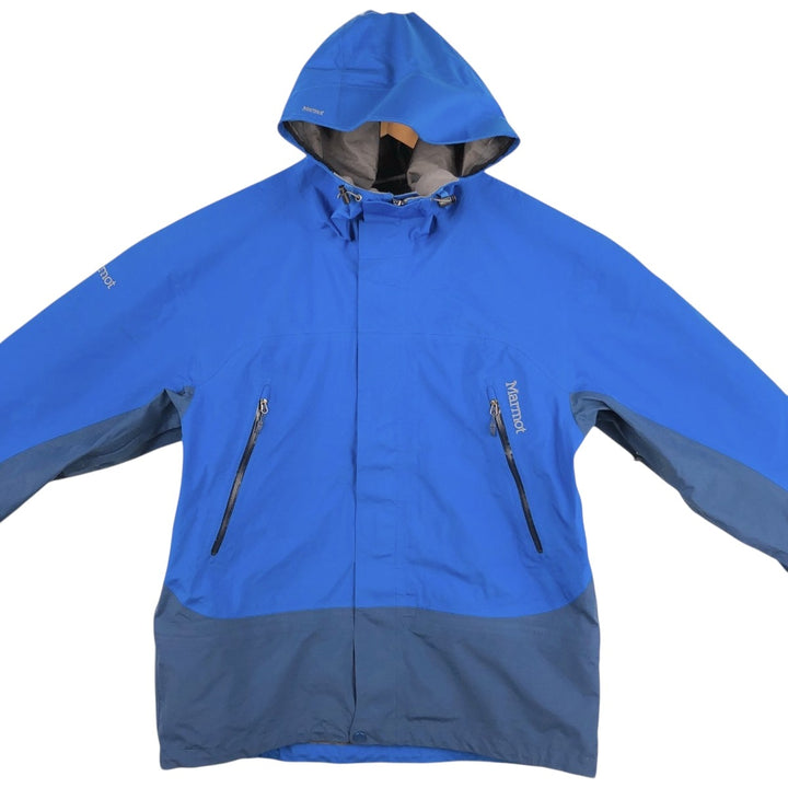 Marmot GORE-TEX Two-Tone Mountain Parka Shell Jacket (Men's Size L) polyester blue type Vintage Second Hand