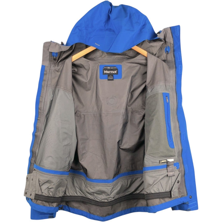 Marmot GORE-TEX Two-Tone Mountain Parka Shell Jacket (Men's Size L) polyester blue type Vintage Second Hand