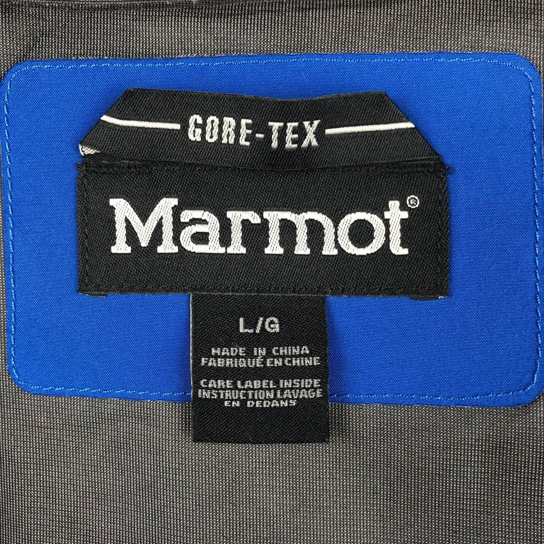 Marmot GORE-TEX Two-Tone Mountain Parka Shell Jacket (Men's Size L) polyester blue type Vintage Second Hand