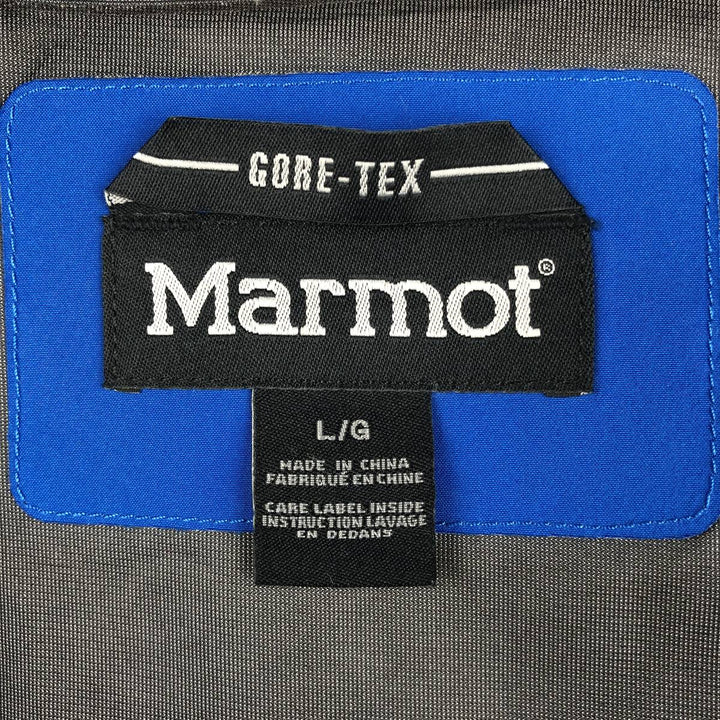 Marmot GORE-TEX Two-Tone Mountain Parka Shell Jacket (Men's Size L) polyester blue type Vintage Second Hand