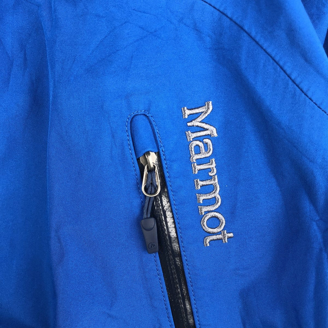 Marmot GORE-TEX Two-Tone Mountain Parka Shell Jacket (Men's Size L) polyester blue type Vintage Second Hand