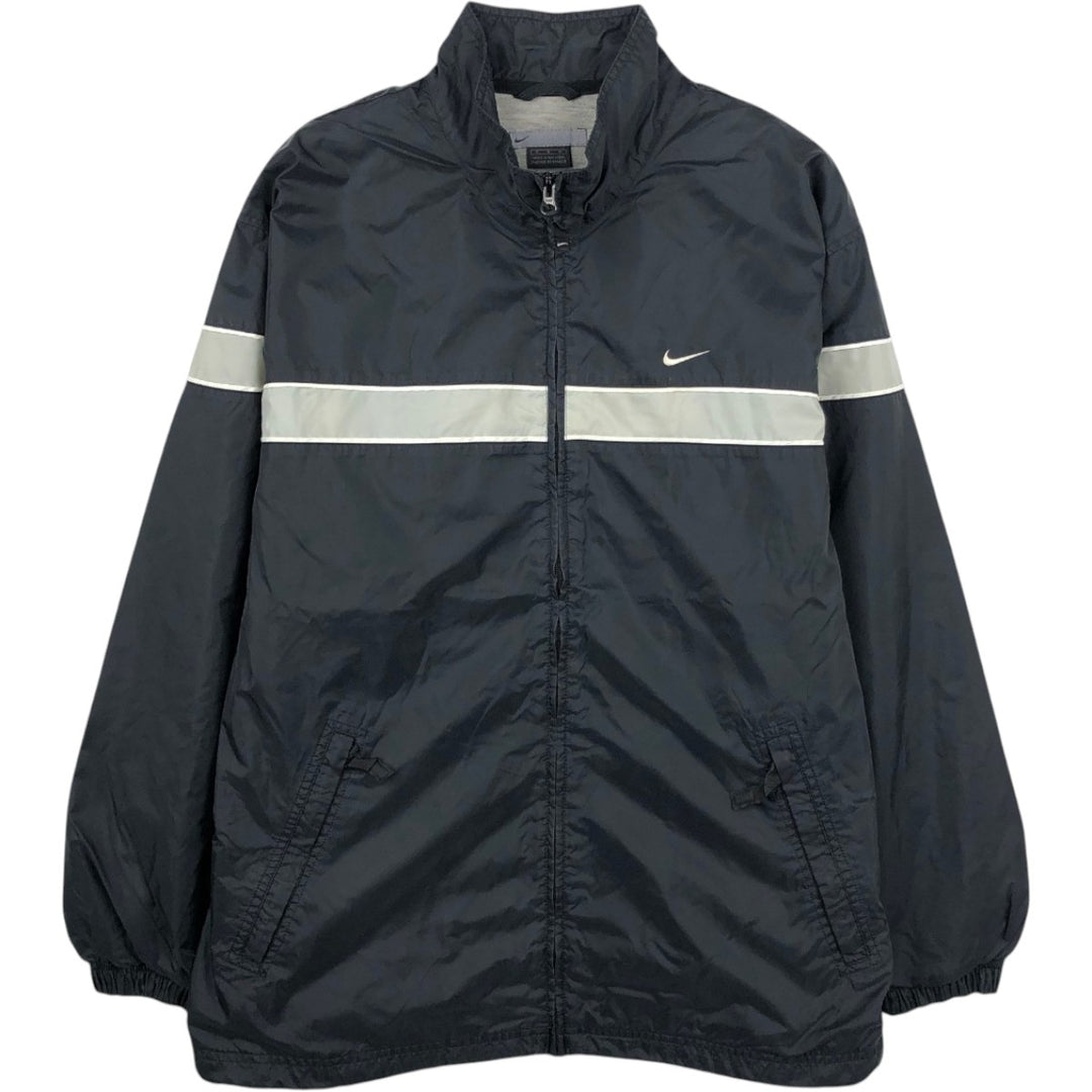 Nike windbreaker, men's size M polyester black type Vintage Second Hand