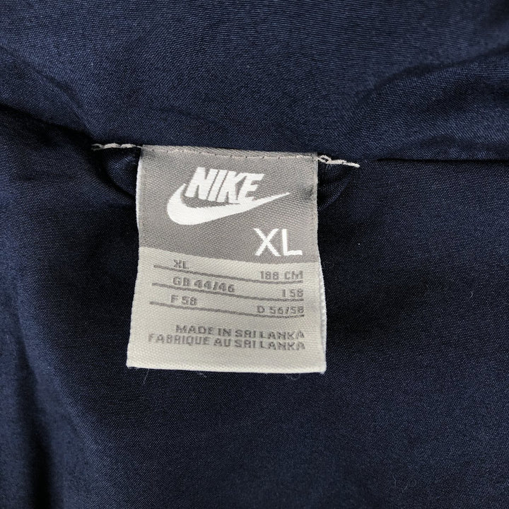Nike windbreaker with embroidered logo, men's size XL (approx.) polyester navy blue type Vintage Second Hand