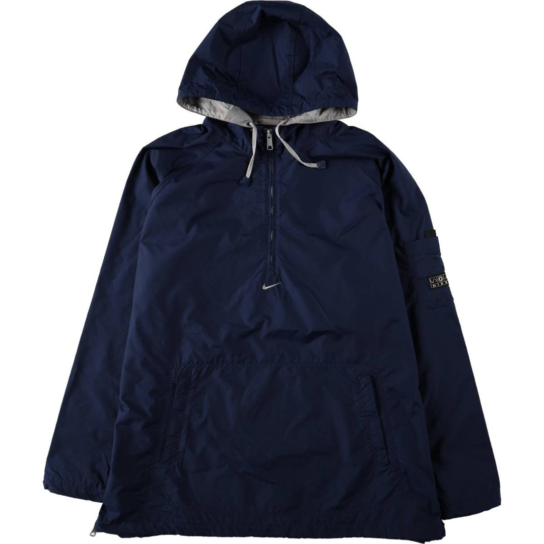 00'S Nike Anorak Parka Men's XL size Nylon navy blue type Vintage Second Hand