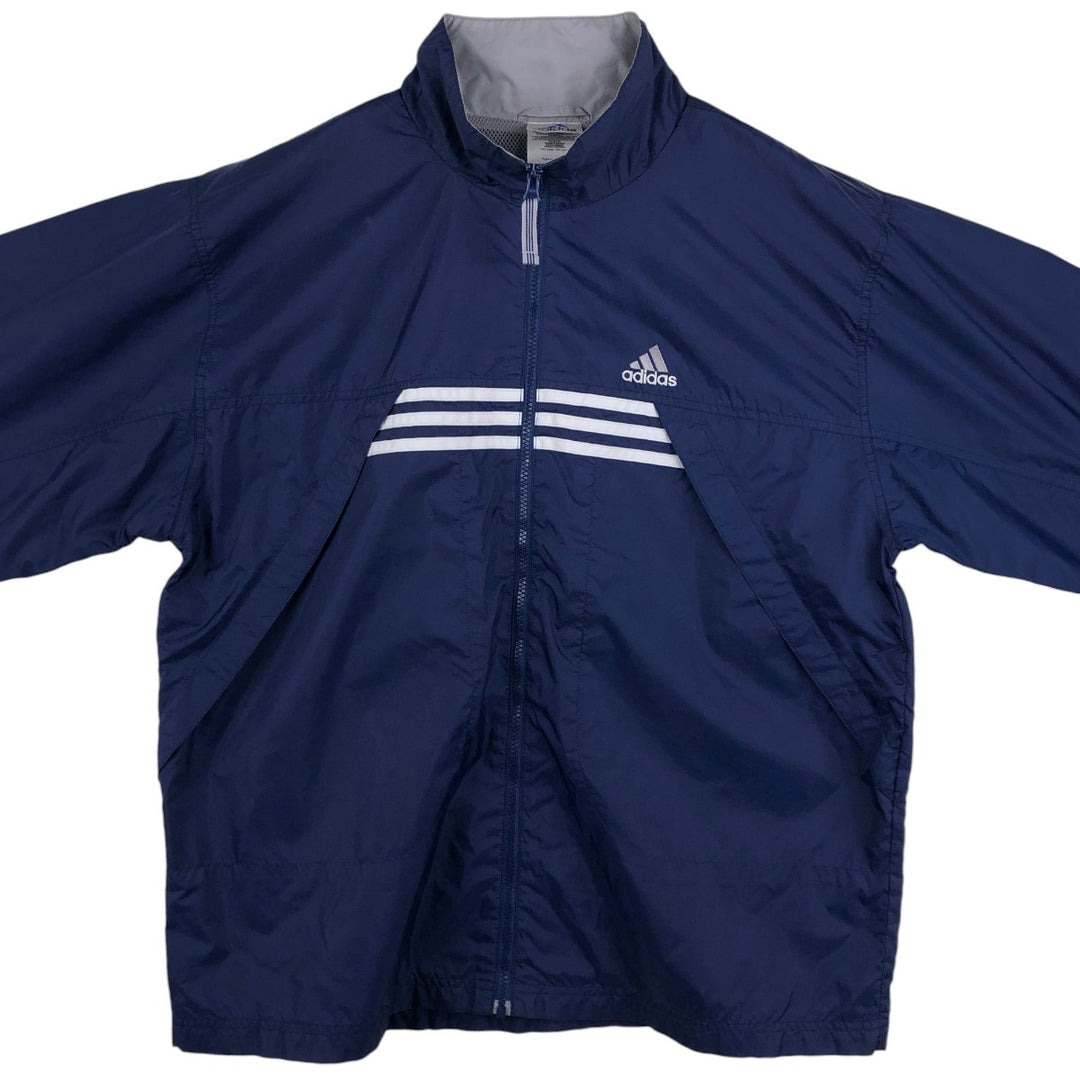 00'S Adidas nylon jacket, men's size L Nylon navy blue type Vintage Second Hand