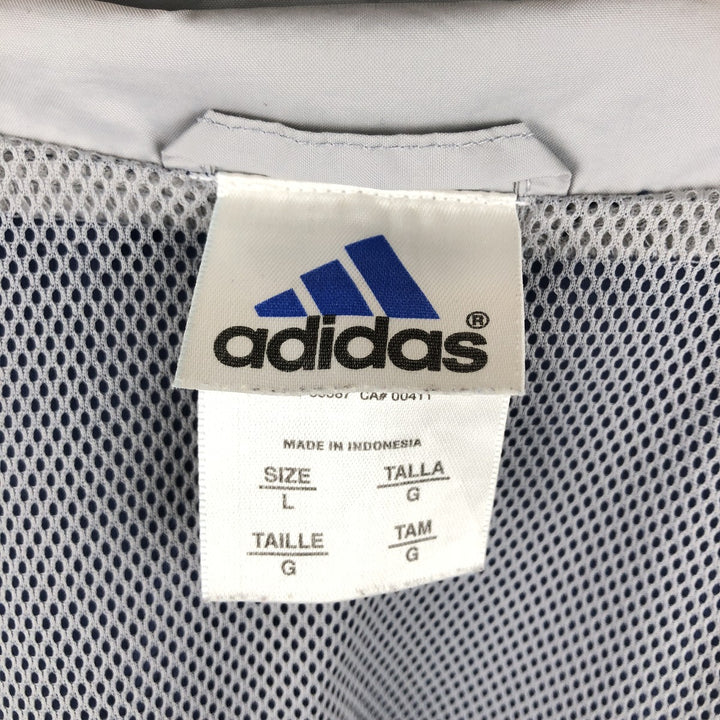 00'S Adidas nylon jacket, men's size L Nylon navy blue type Vintage Second Hand