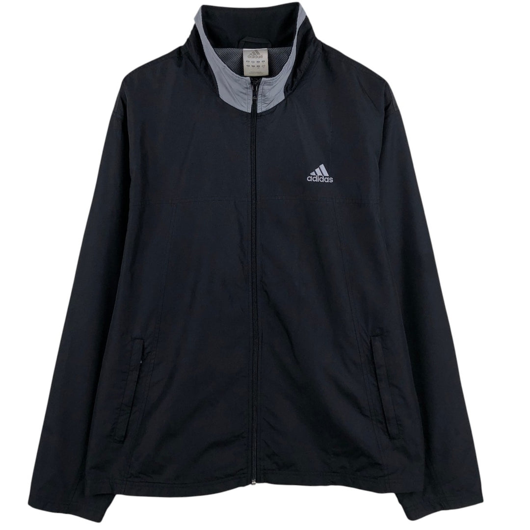 00'S adidas windbreaker, men's size L polyester black type Vintage Second Hand