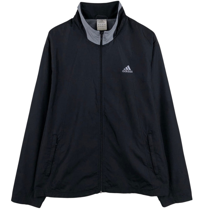 00'S adidas windbreaker, men's size L polyester black type Vintage Second Hand