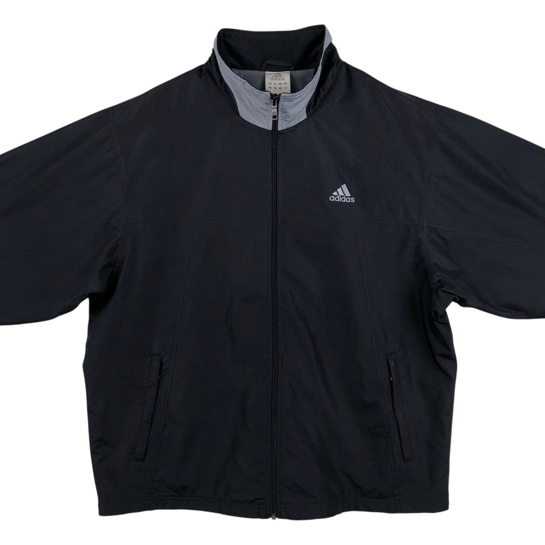 00'S adidas windbreaker, men's size L polyester black type Vintage Second Hand