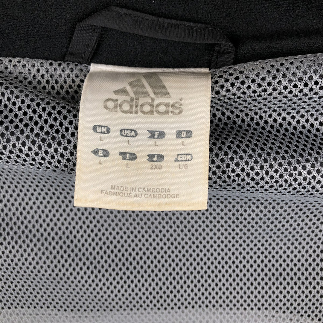 00'S adidas windbreaker, men's size L polyester black type Vintage Second Hand