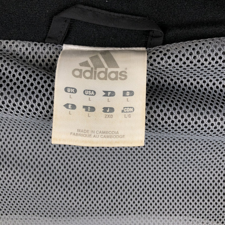00'S adidas windbreaker, men's size L polyester black type Vintage Second Hand