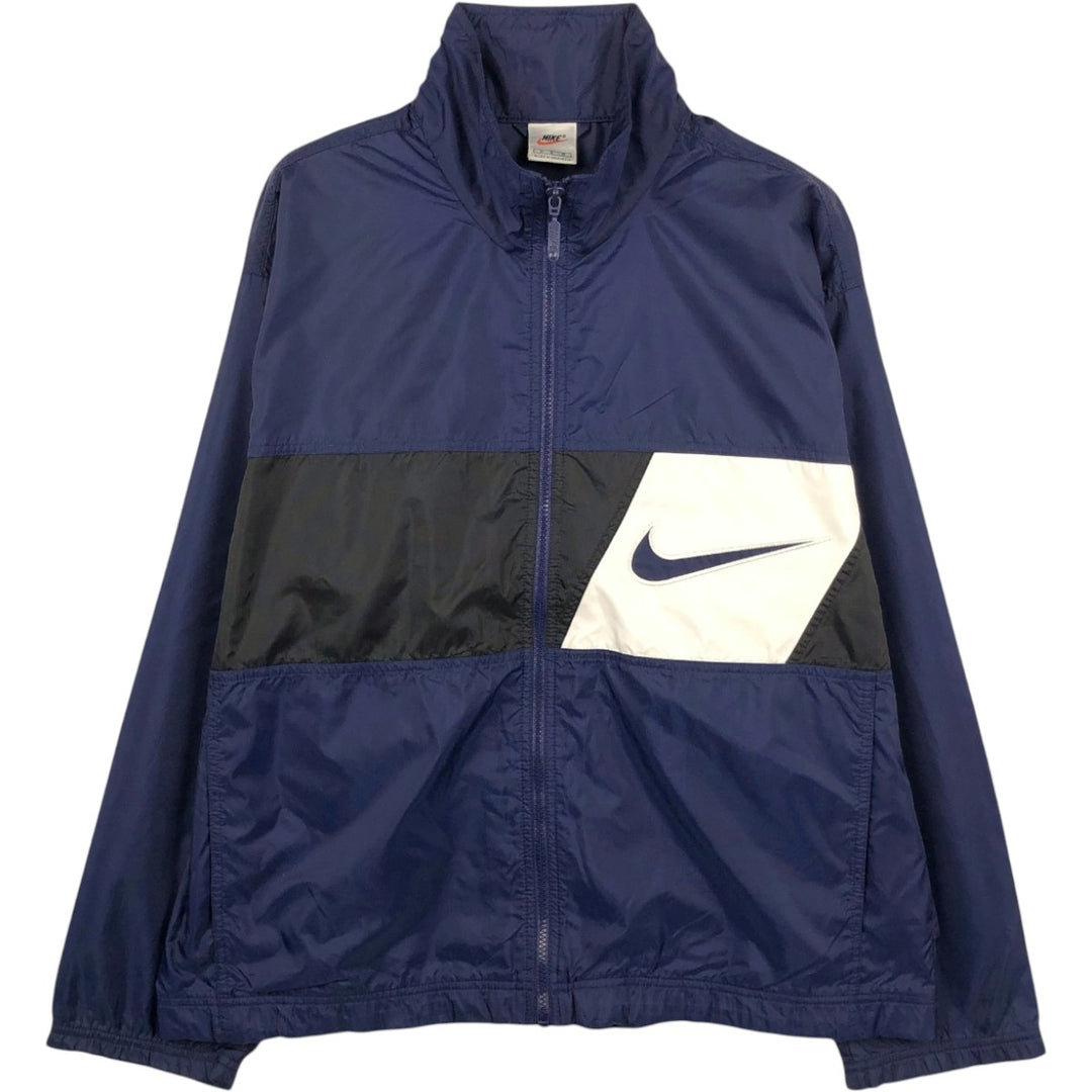 90'S Nike NIKE Nylon Jacket Men's M Size Vintage Nylon navy blue type Vintage Second Hand