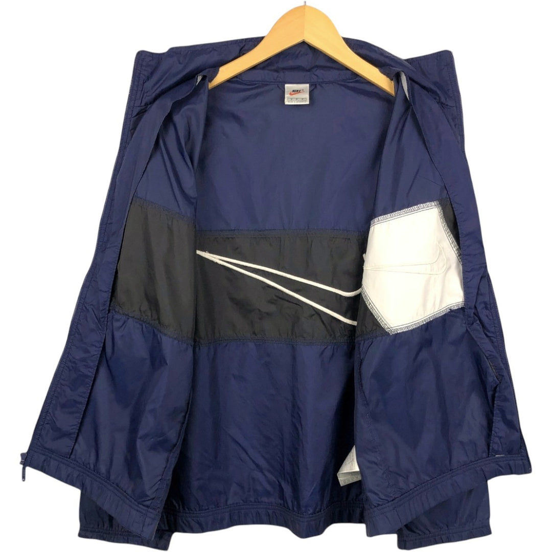 90'S Nike NIKE Nylon Jacket Men's M Size Vintage Nylon navy blue type Vintage Second Hand