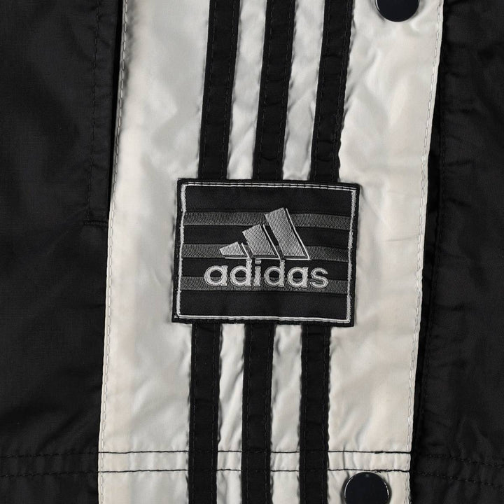 90'S Adidas Anorak Hoodie, Men's Size L (approx.) Nylon black type Vintage Second Hand
