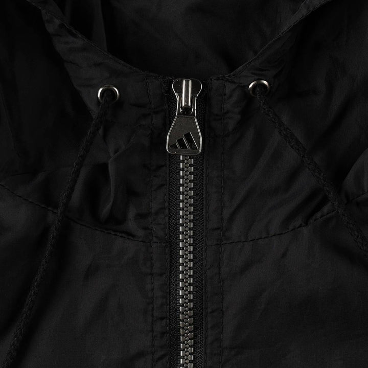 90'S Adidas Anorak Hoodie, Men's Size L (approx.) Nylon black type Vintage Second Hand