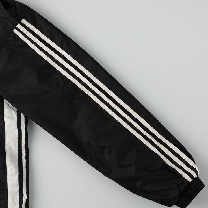 90'S Adidas Anorak Hoodie, Men's Size L (approx.) Nylon black type Vintage Second Hand