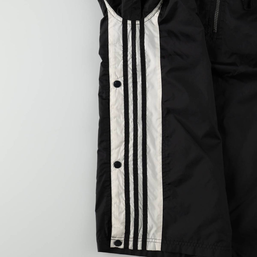 90'S Adidas Anorak Hoodie, Men's Size L (approx.) Nylon black type Vintage Second Hand