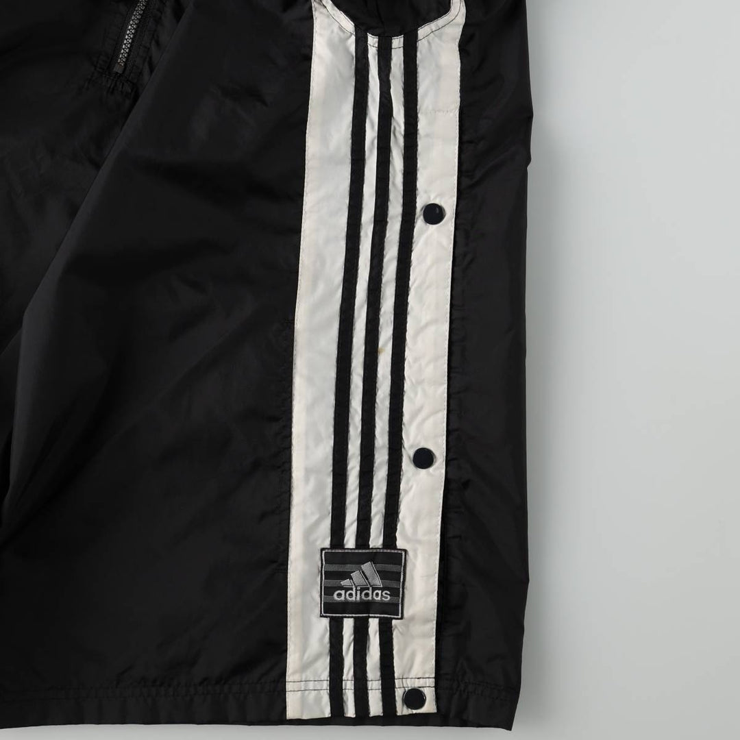 90'S Adidas Anorak Hoodie, Men's Size L (approx.) Nylon black type Vintage Second Hand