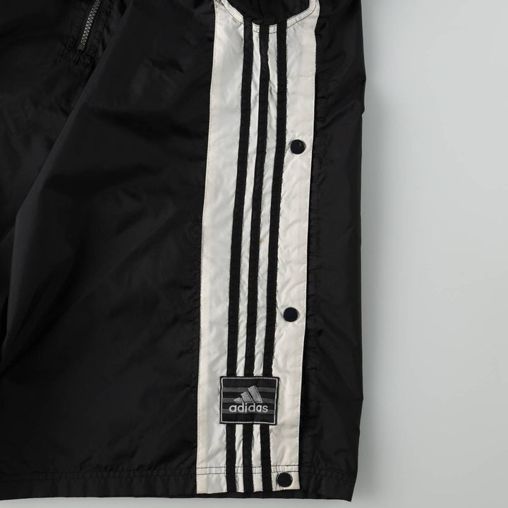 90'S Adidas Anorak Hoodie, Men's Size L (approx.) Nylon black type Vintage Second Hand