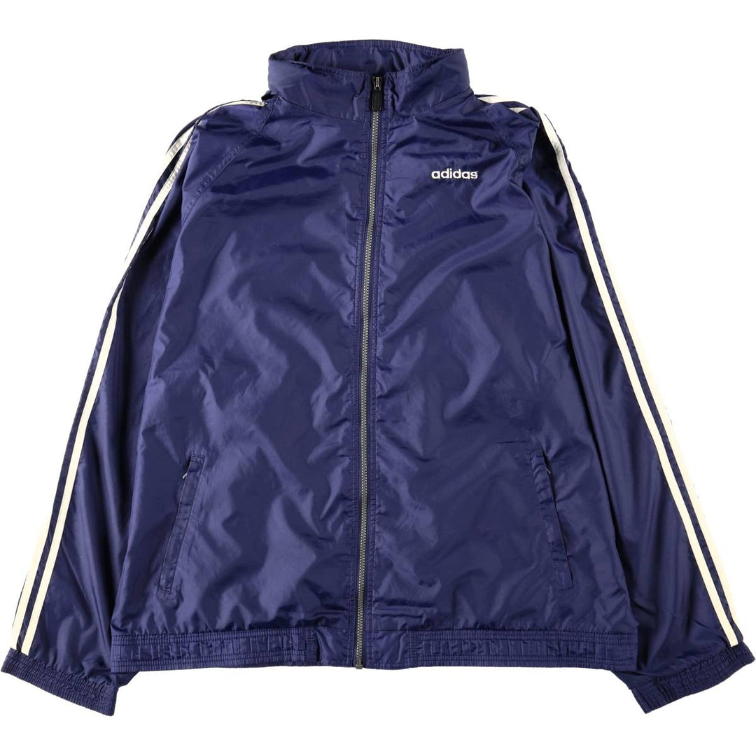 Adidas nylon jacket, men's size XL (approx.) Nylon navy blue type Vintage Second Hand