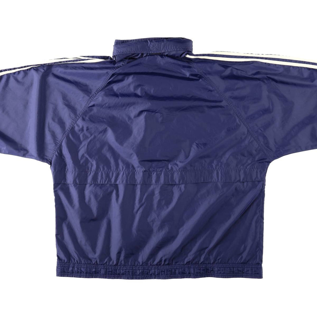 Adidas nylon jacket, men's size XL (approx.) Nylon navy blue type Vintage Second Hand