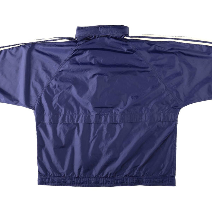 Adidas nylon jacket, men's size XL (approx.) Nylon navy blue type Vintage Second Hand