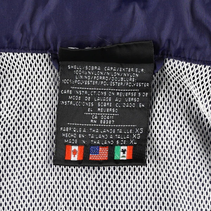 Adidas nylon jacket, men's size XL (approx.) Nylon navy blue type Vintage Second Hand