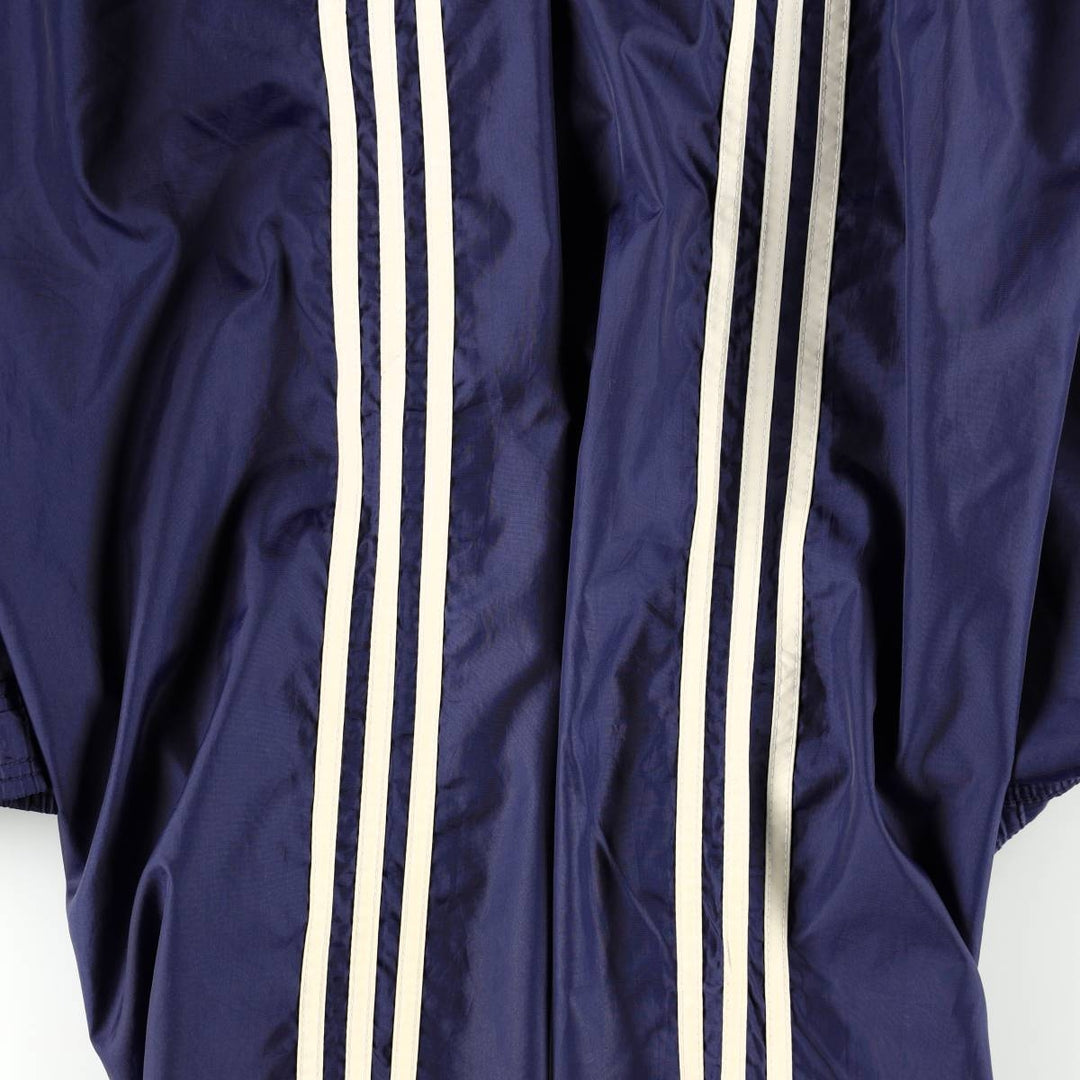 Adidas nylon jacket, men's size XL (approx.) Nylon navy blue type Vintage Second Hand